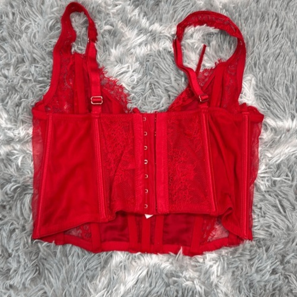 Victoria's Secret Unlined Lace-Up Corset Top size small This romantic bustier - Picture 4 of 5